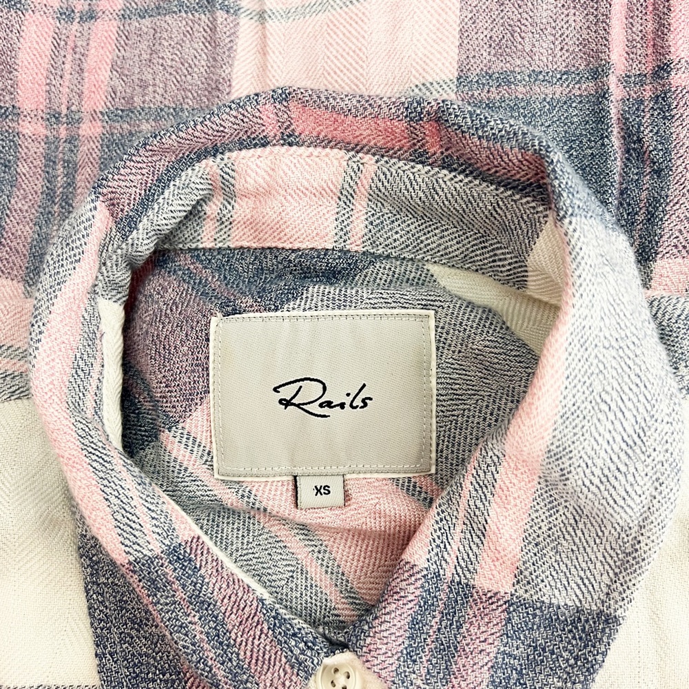 Rails Hunter Collared Button Down Long Sleeve Poc… - image 2